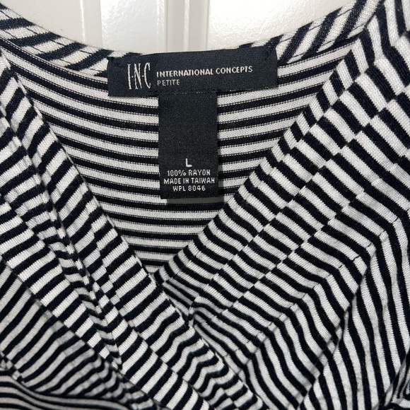 INC black & white stripe maxi dress - Picture 4 of 5